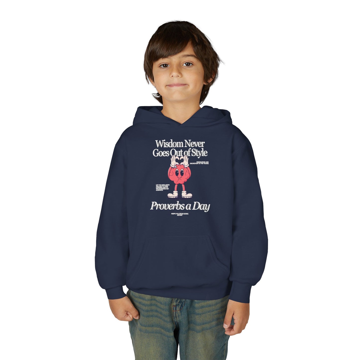 "Proverbs a Day" Retro Wisdom Youth Hoodie