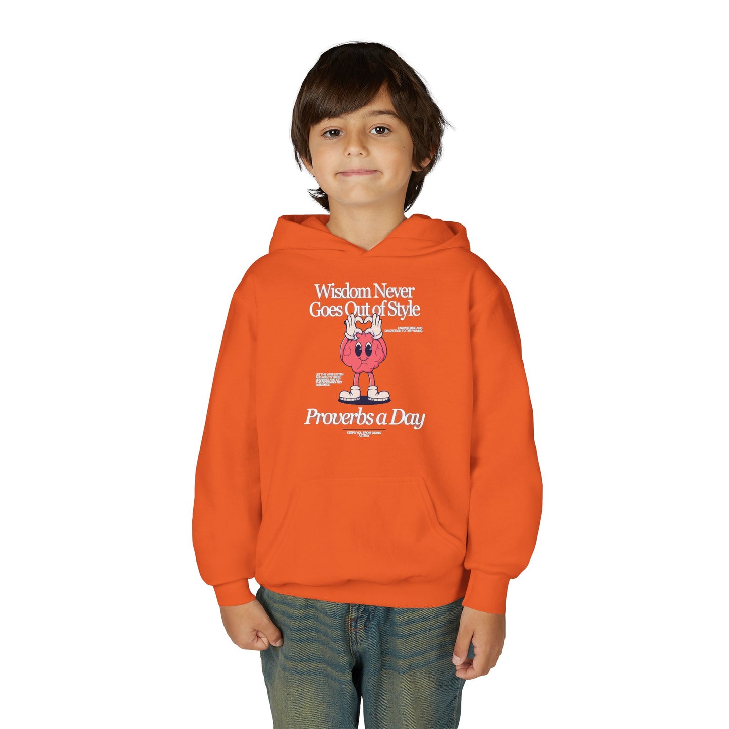 "Proverbs a Day" Retro Wisdom Youth Hoodie