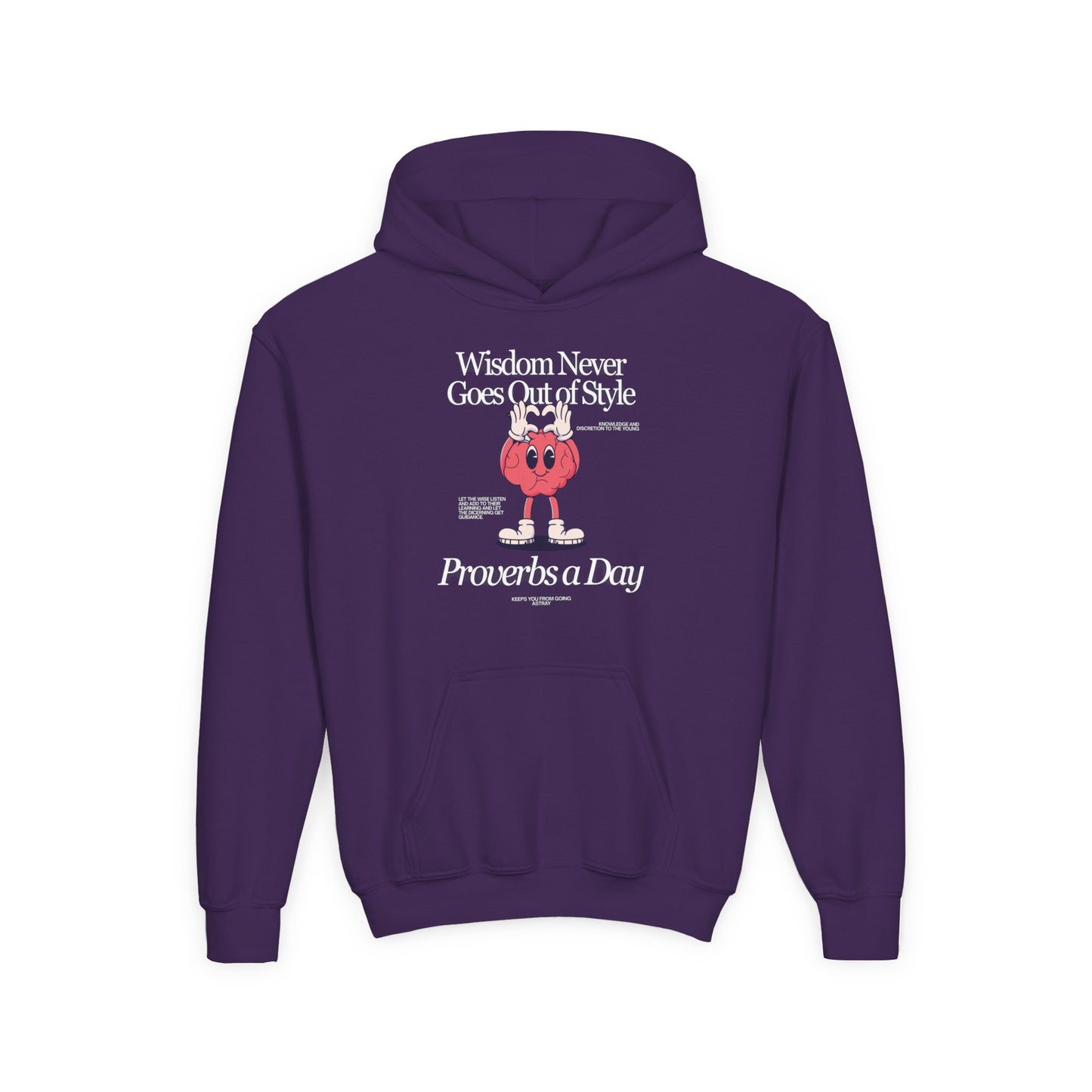 "Proverbs a Day" Retro Wisdom Youth Hoodie