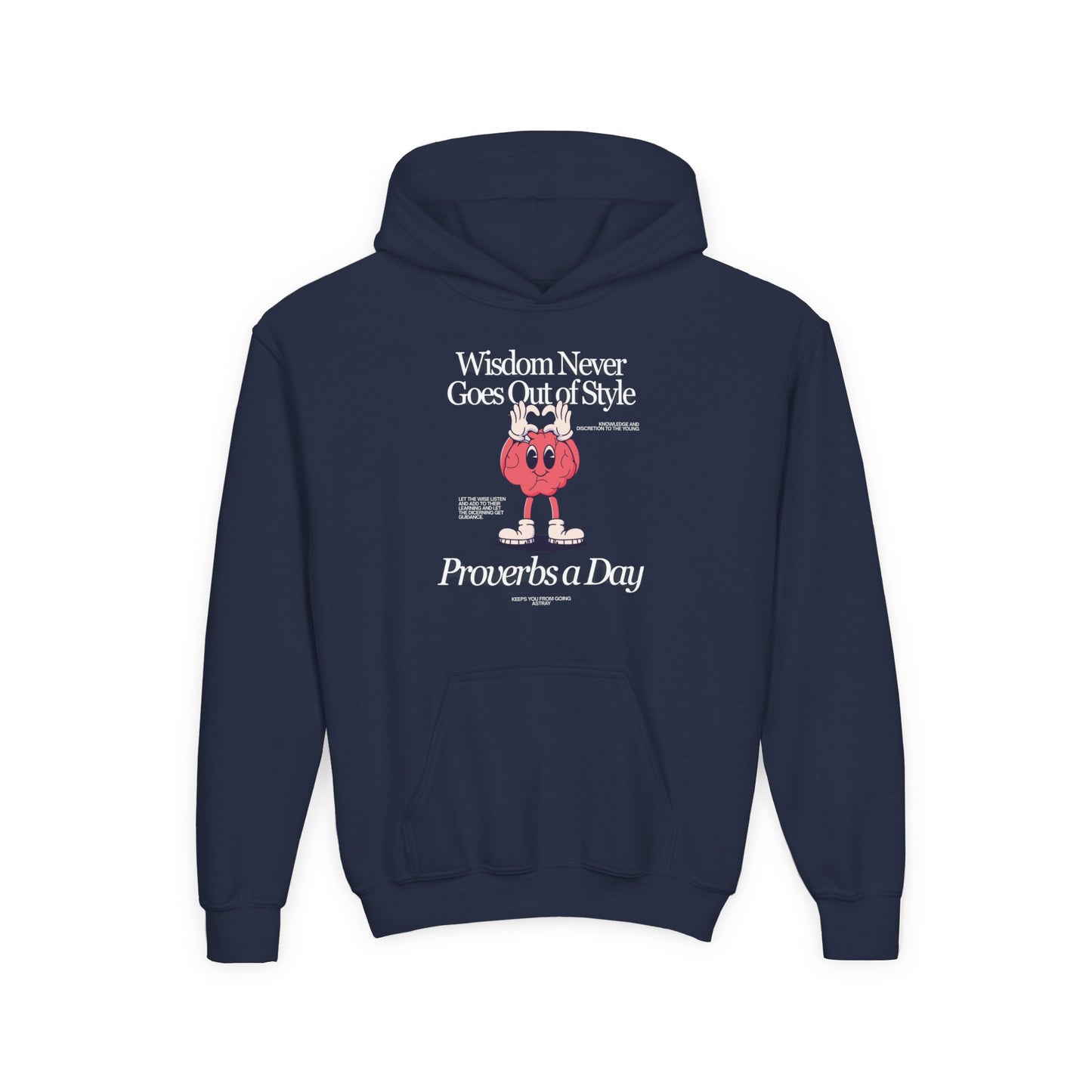 "Proverbs a Day" Retro Wisdom Youth Hoodie