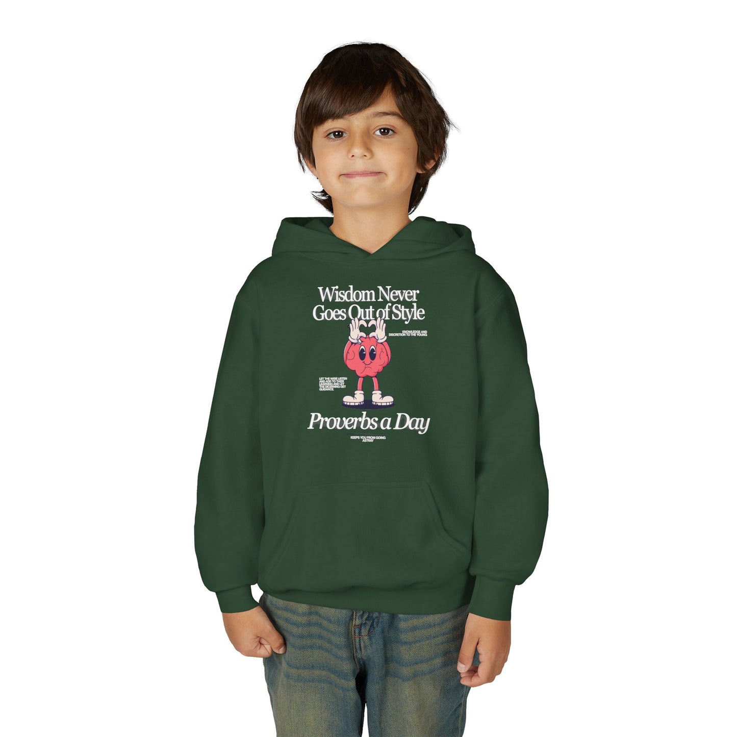 "Proverbs a Day" Retro Wisdom Youth Hoodie
