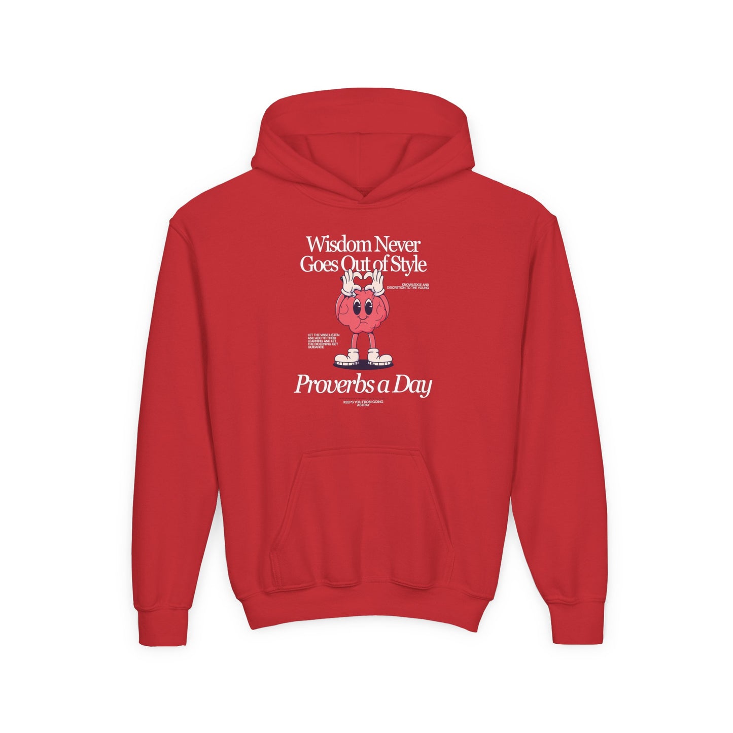 "Proverbs a Day" Retro Wisdom Youth Hoodie