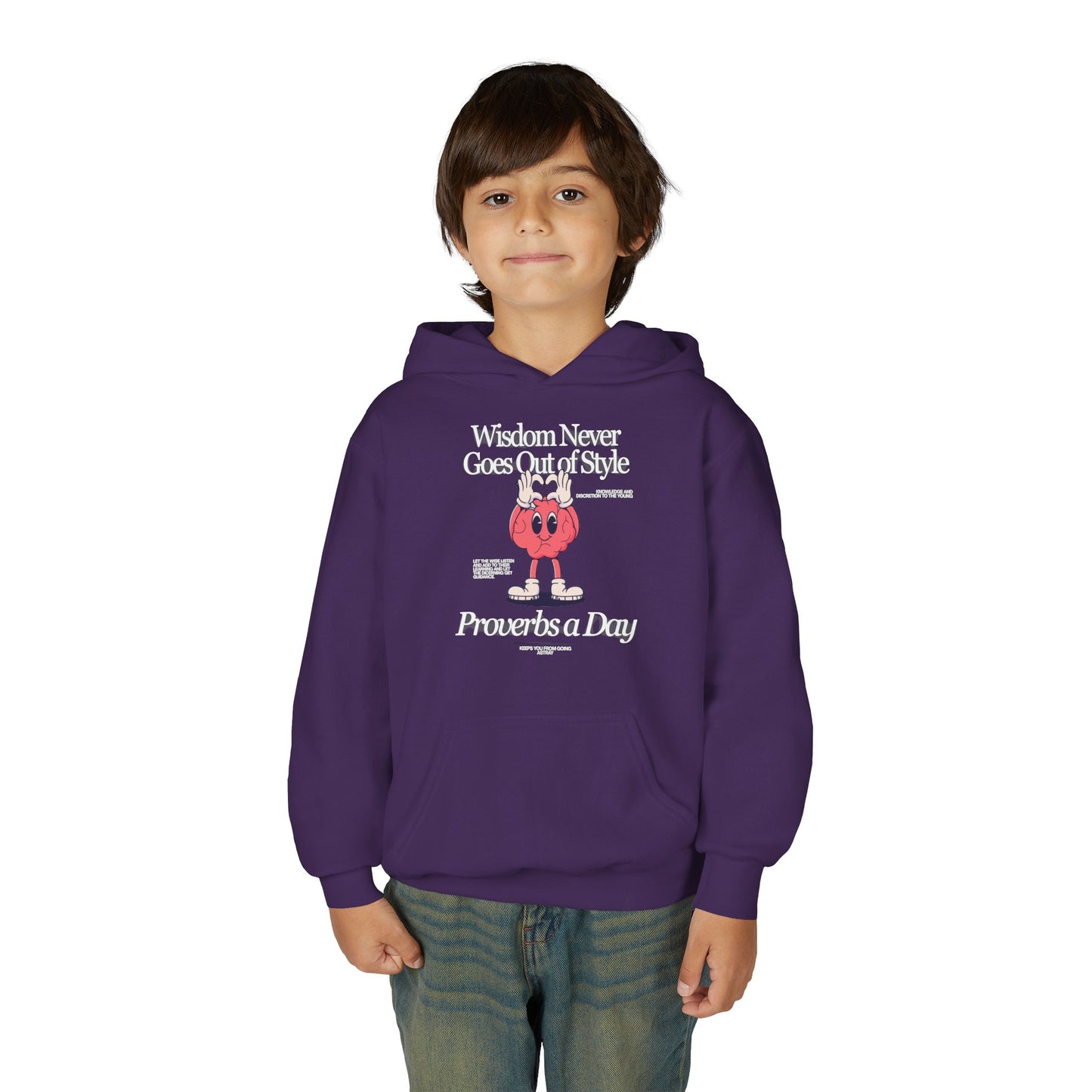 "Proverbs a Day" Retro Wisdom Youth Hoodie