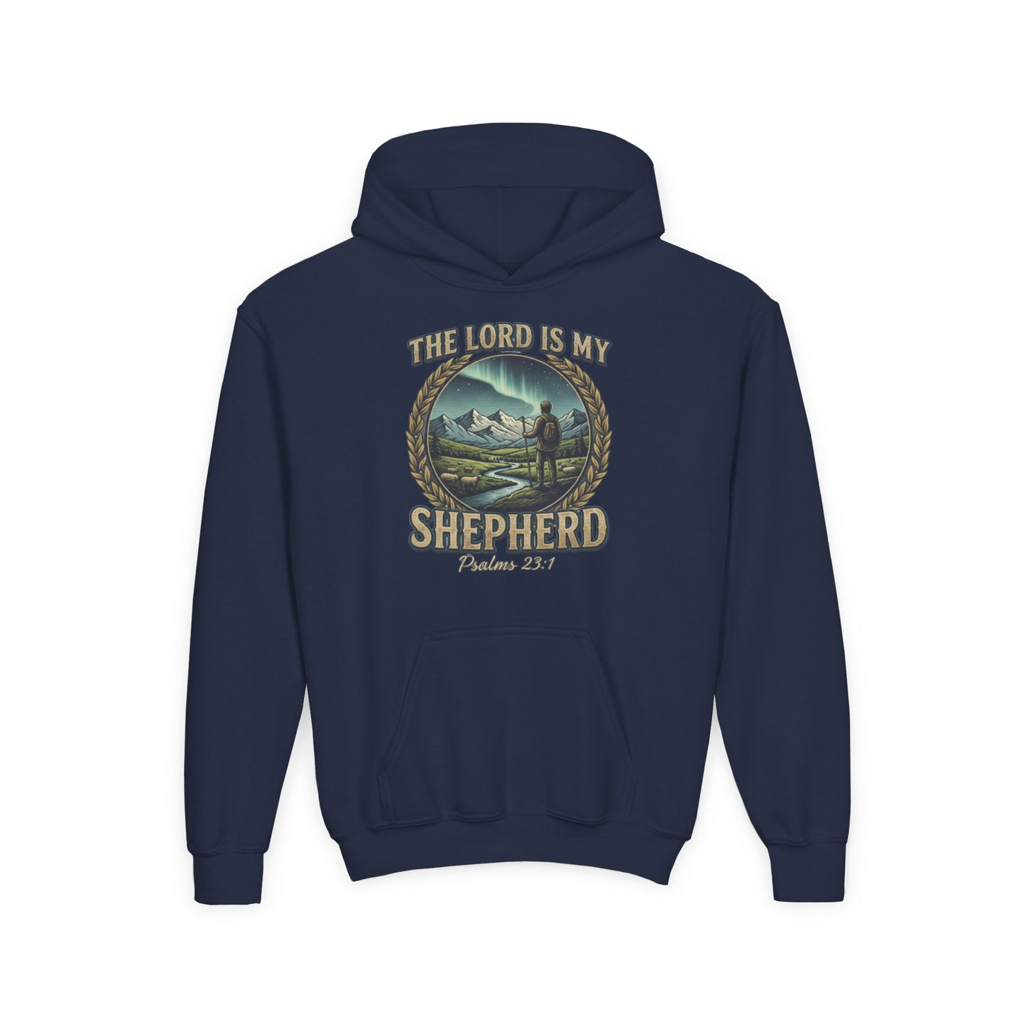 "The Lord Is My Shepherd" Psalm 23:1 Youth Hoodie
