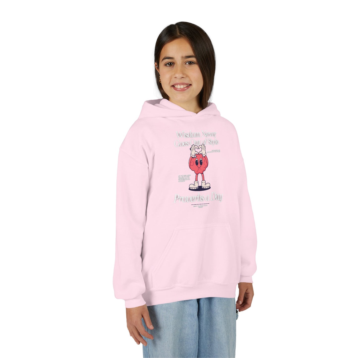 "Proverbs a Day" Retro Wisdom Youth Hoodie