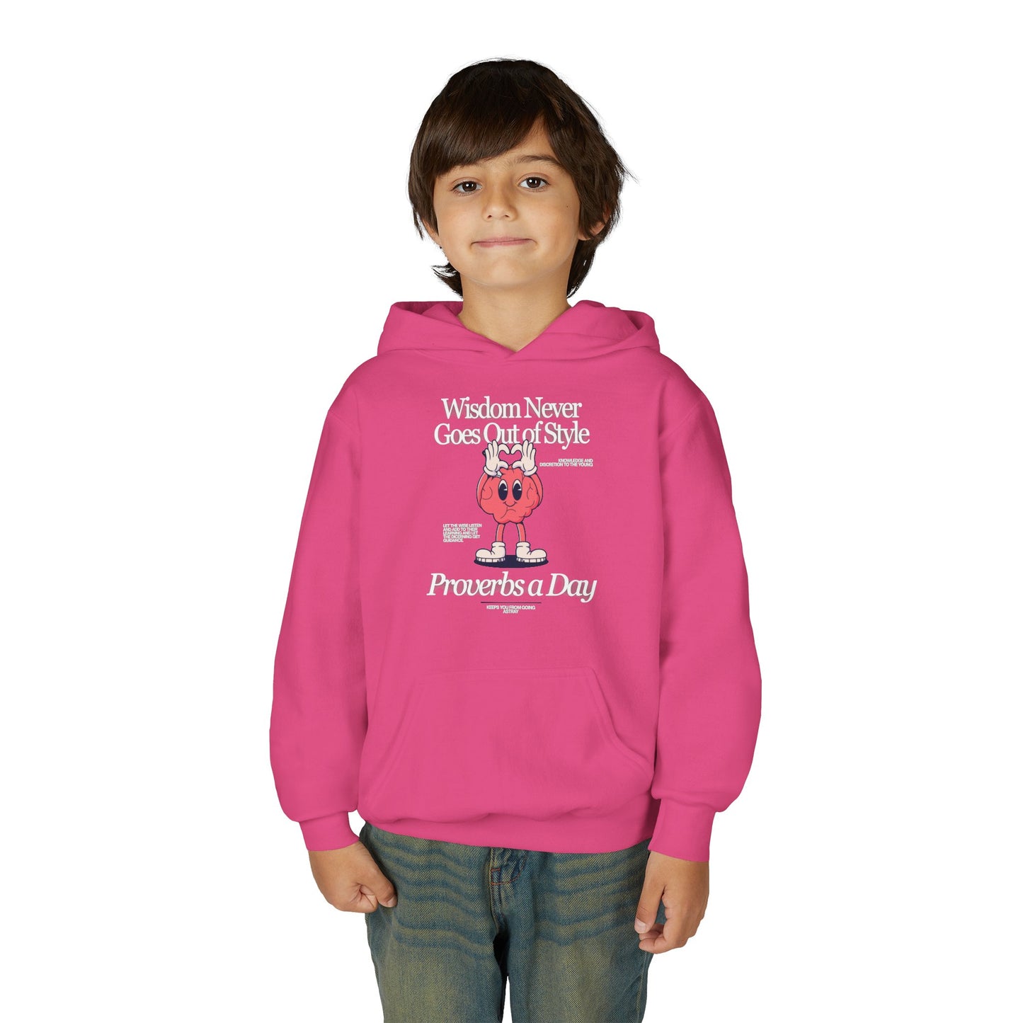 "Proverbs a Day" Retro Wisdom Youth Hoodie