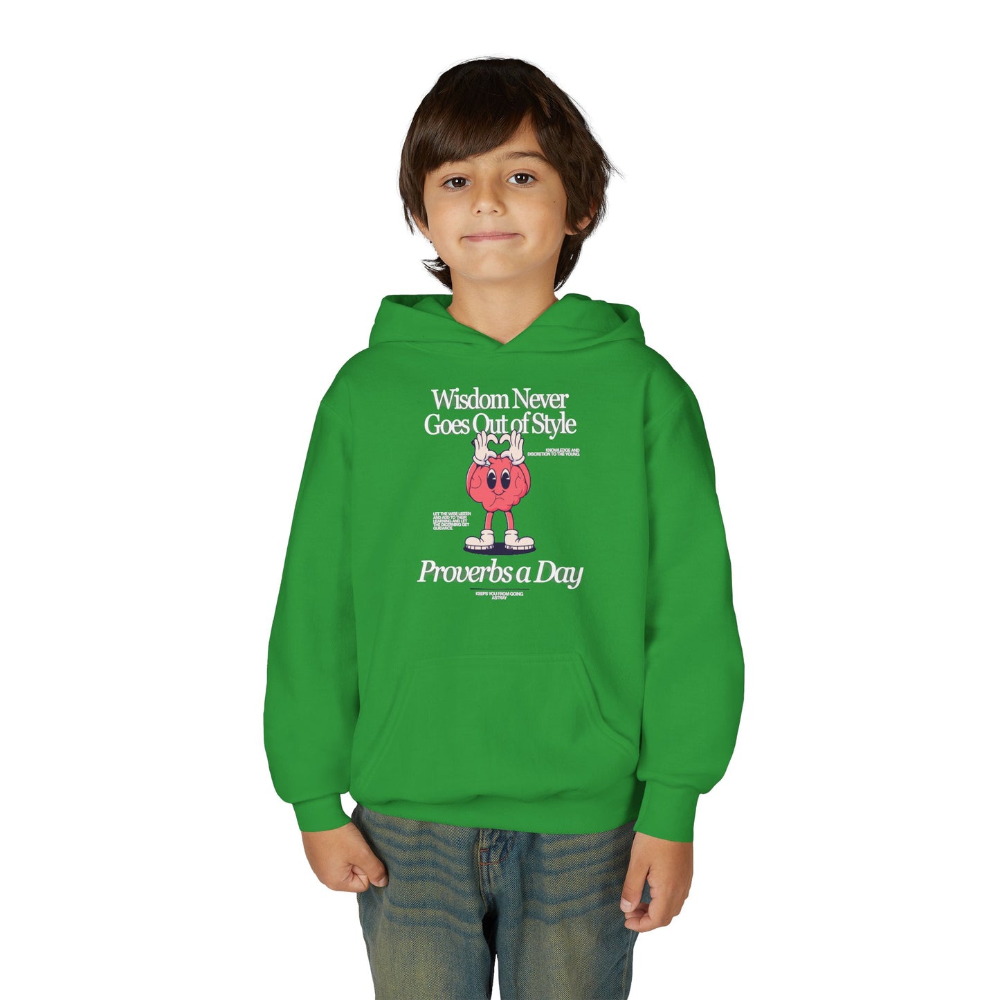 "Proverbs a Day" Retro Wisdom Youth Hoodie