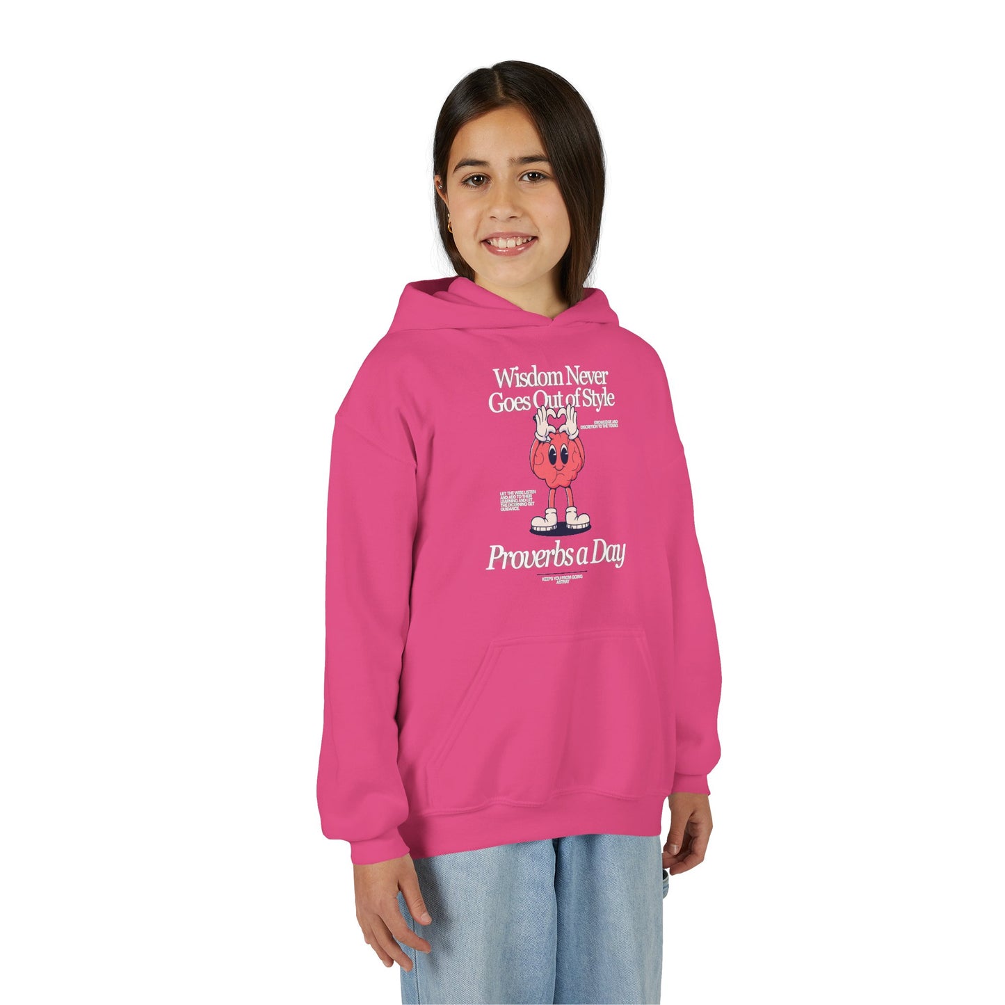 "Proverbs a Day" Retro Wisdom Youth Hoodie