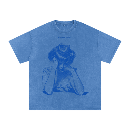 The Downcast Hope Tee (No. 9) Snow Washed Oversized Cotton T-Shirt