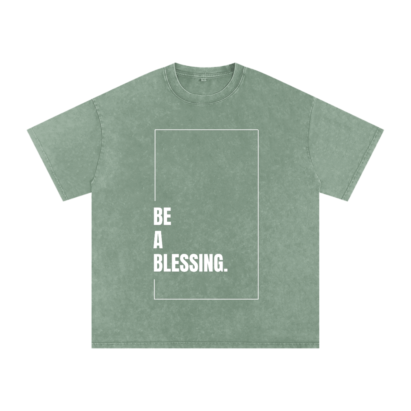 The "BE A BLESSING." Minimalist Snow Washed Tee