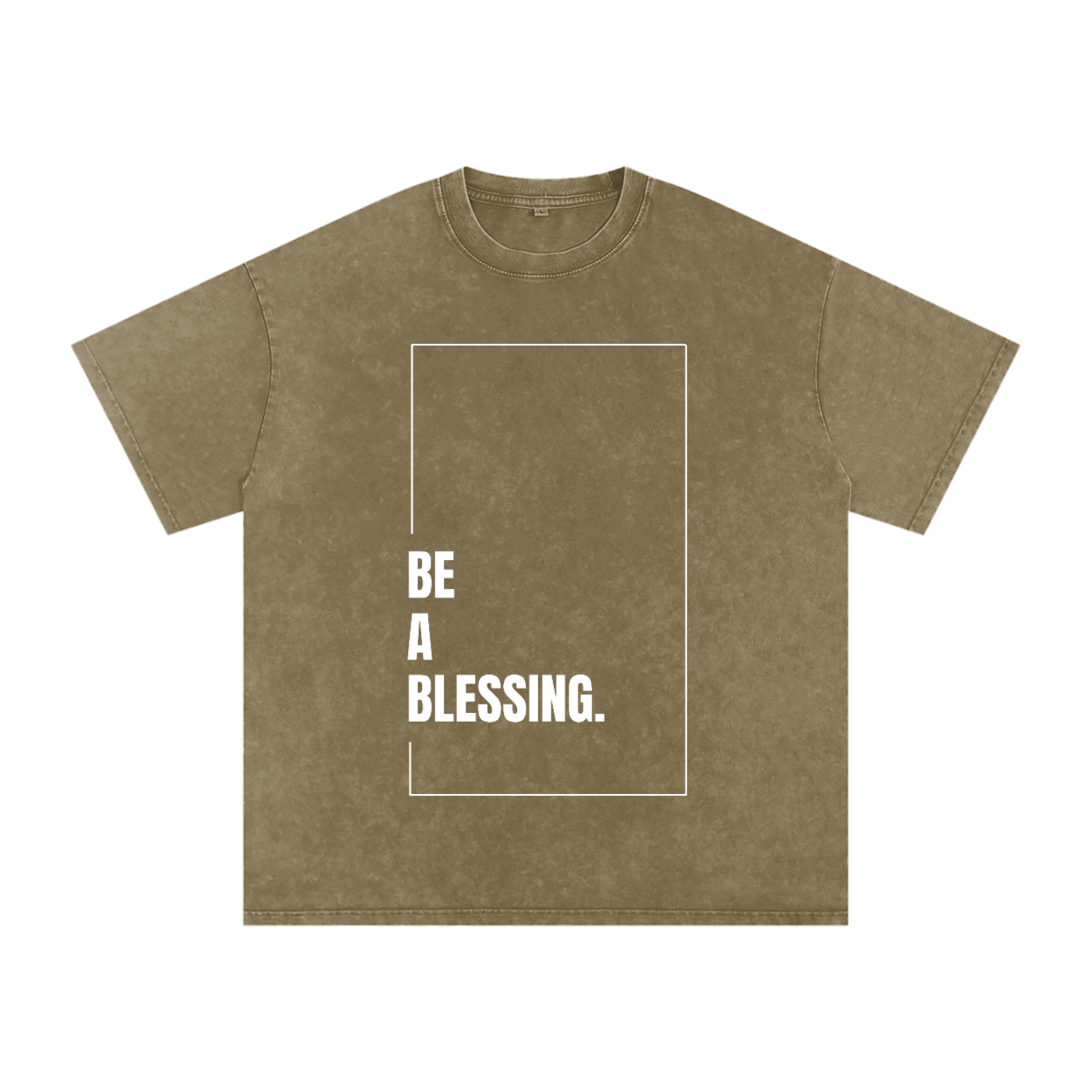 The "BE A BLESSING." Minimalist Snow Washed Tee