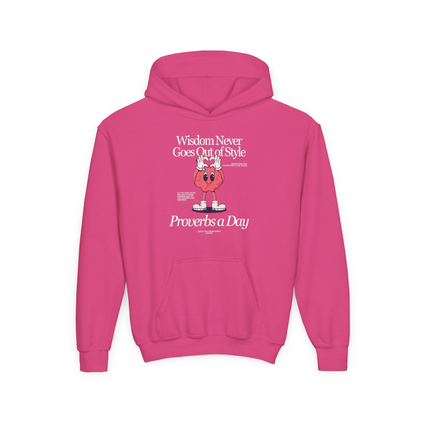"Proverbs a Day" Retro Wisdom Youth Hoodie