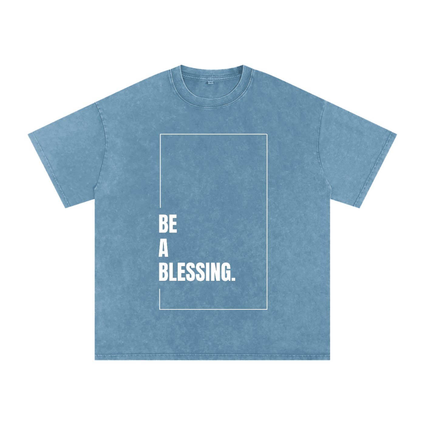 The "BE A BLESSING." Minimalist Snow Washed Tee