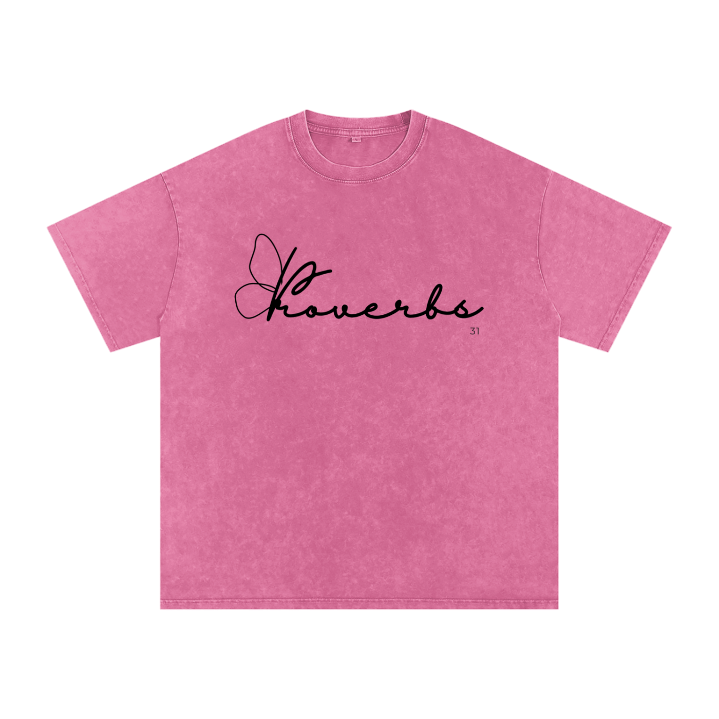 The "Proverbs 31 Butterfly" Snow Washed Oversized Tee