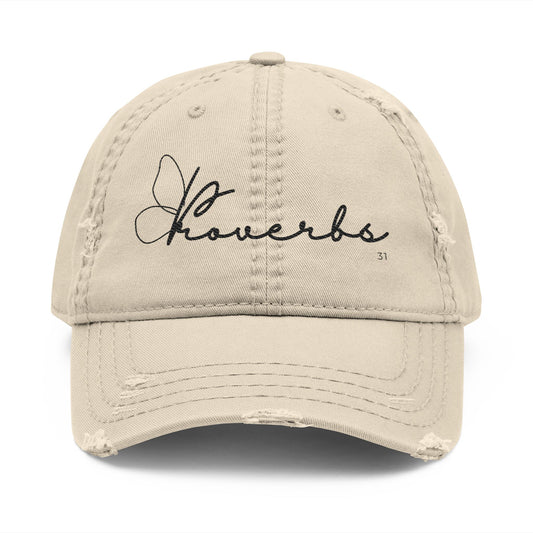 "Proverbs 31 Butterfly" Distressed Cap