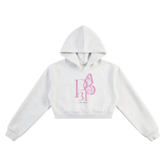 The "P31 I Am Her" Essential Cropped Hoodie