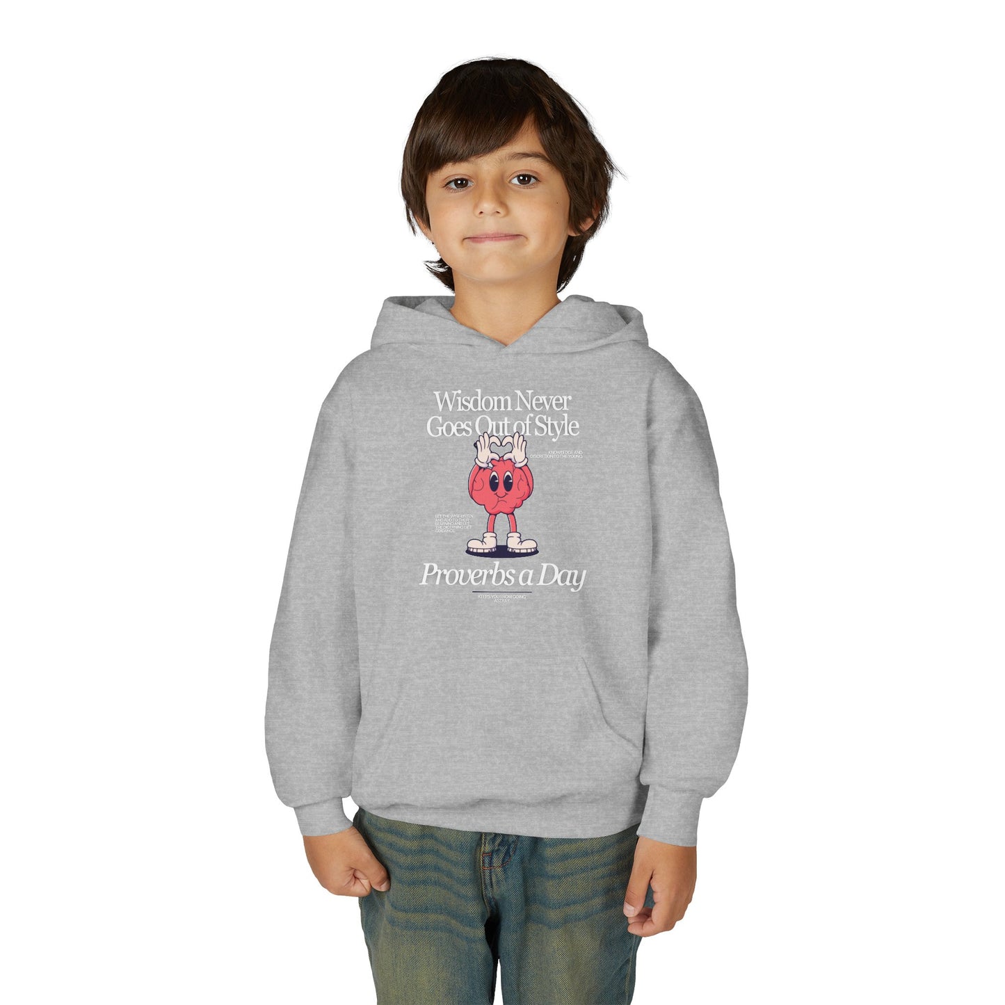 "Proverbs a Day" Retro Wisdom Youth Hoodie