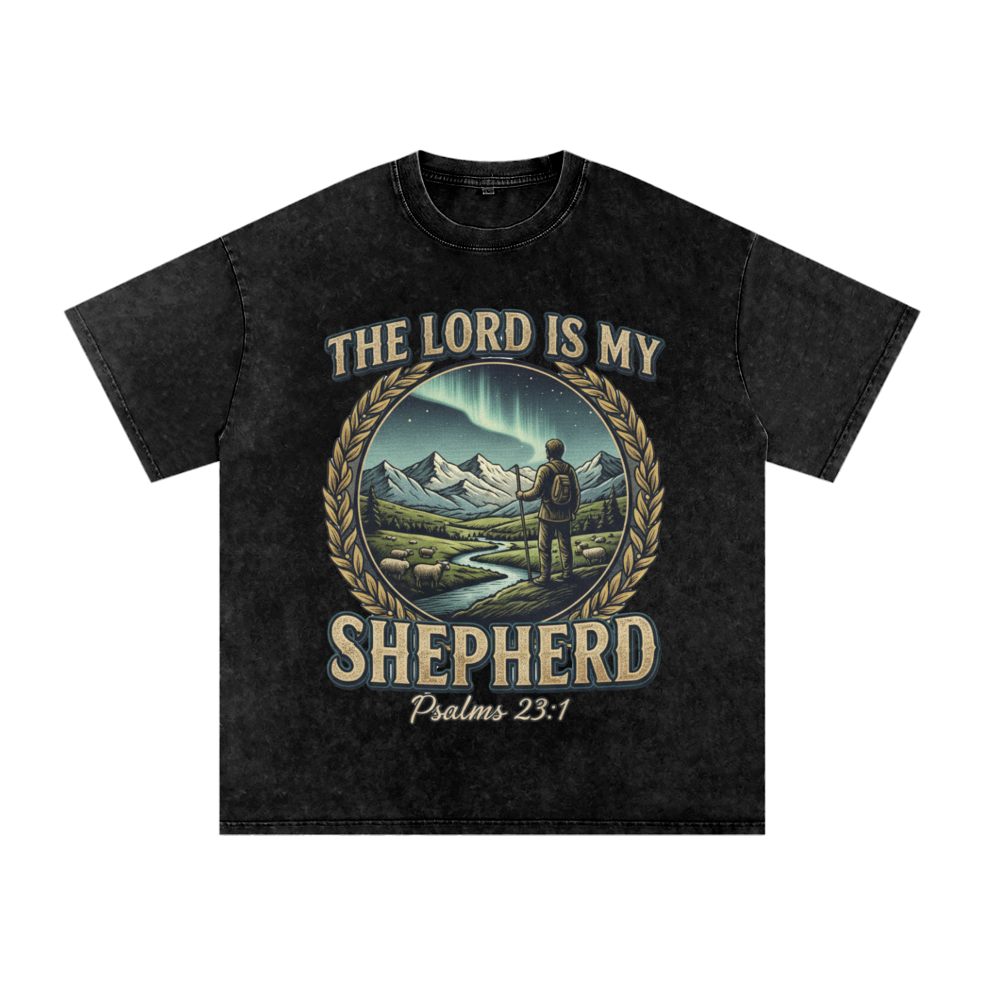 The "Good Shepherd" Snow Washed Oversized Tee