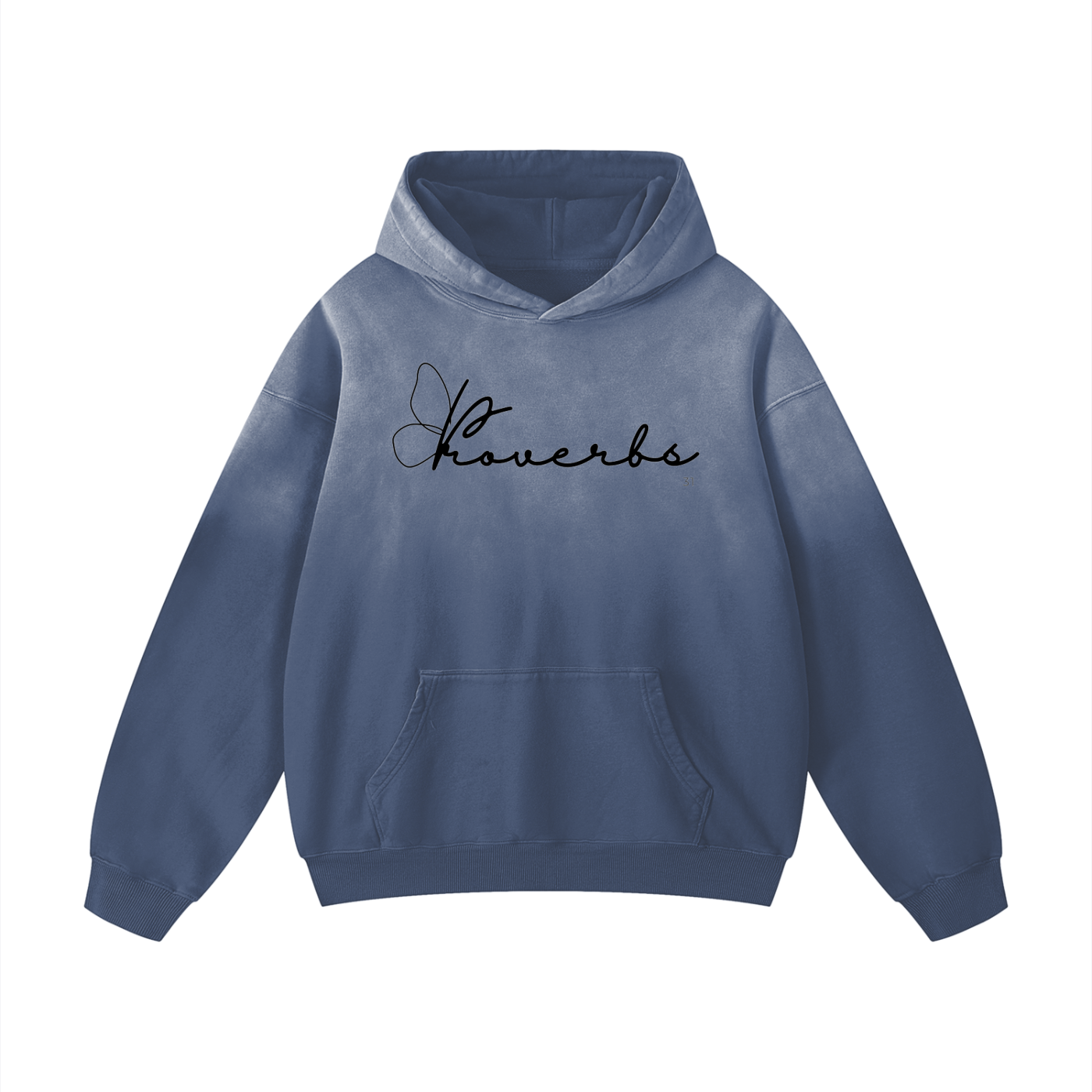 The Proverbs Butterfly Heavyweight Sunfade Oversized Hoodie