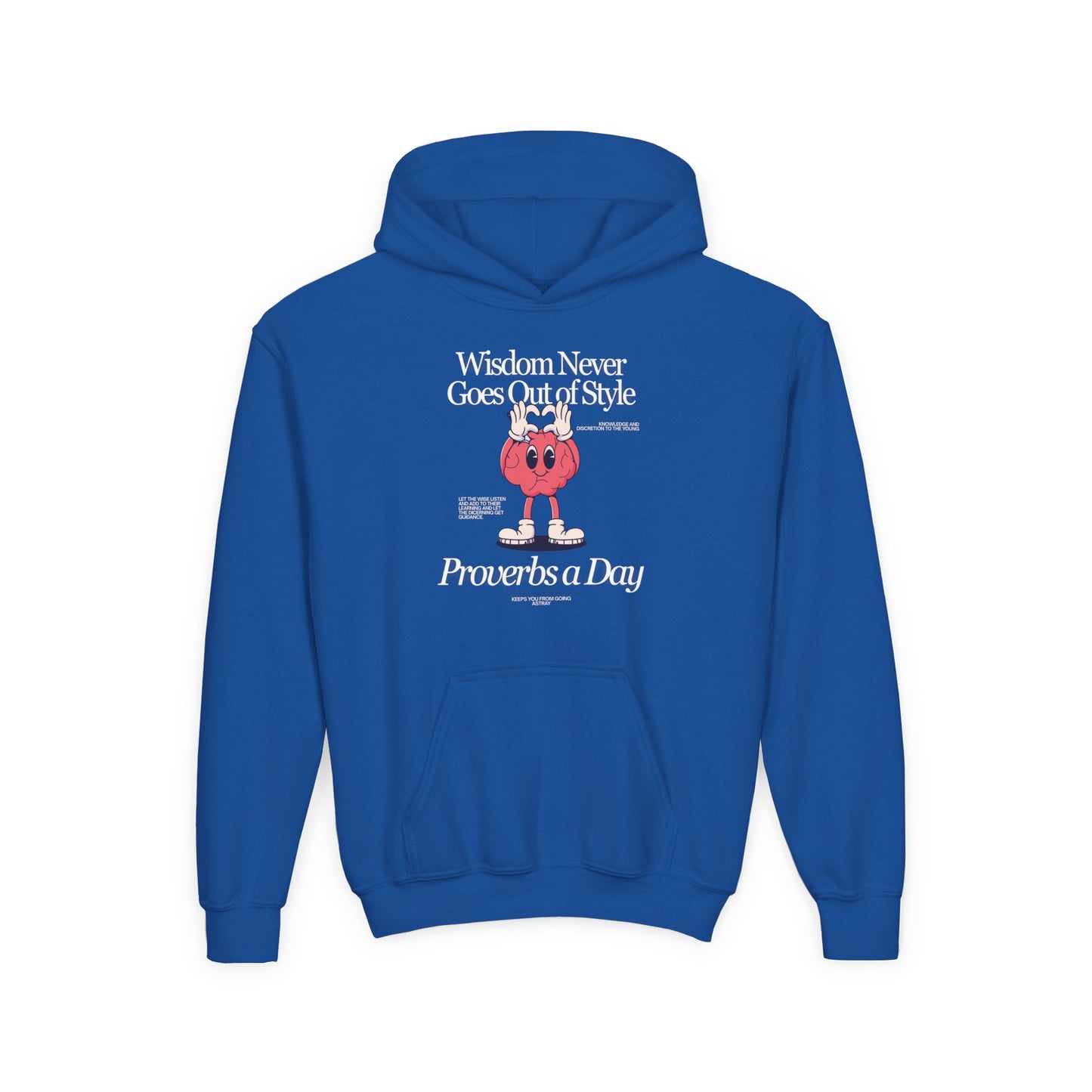 "Proverbs a Day" Retro Wisdom Youth Hoodie