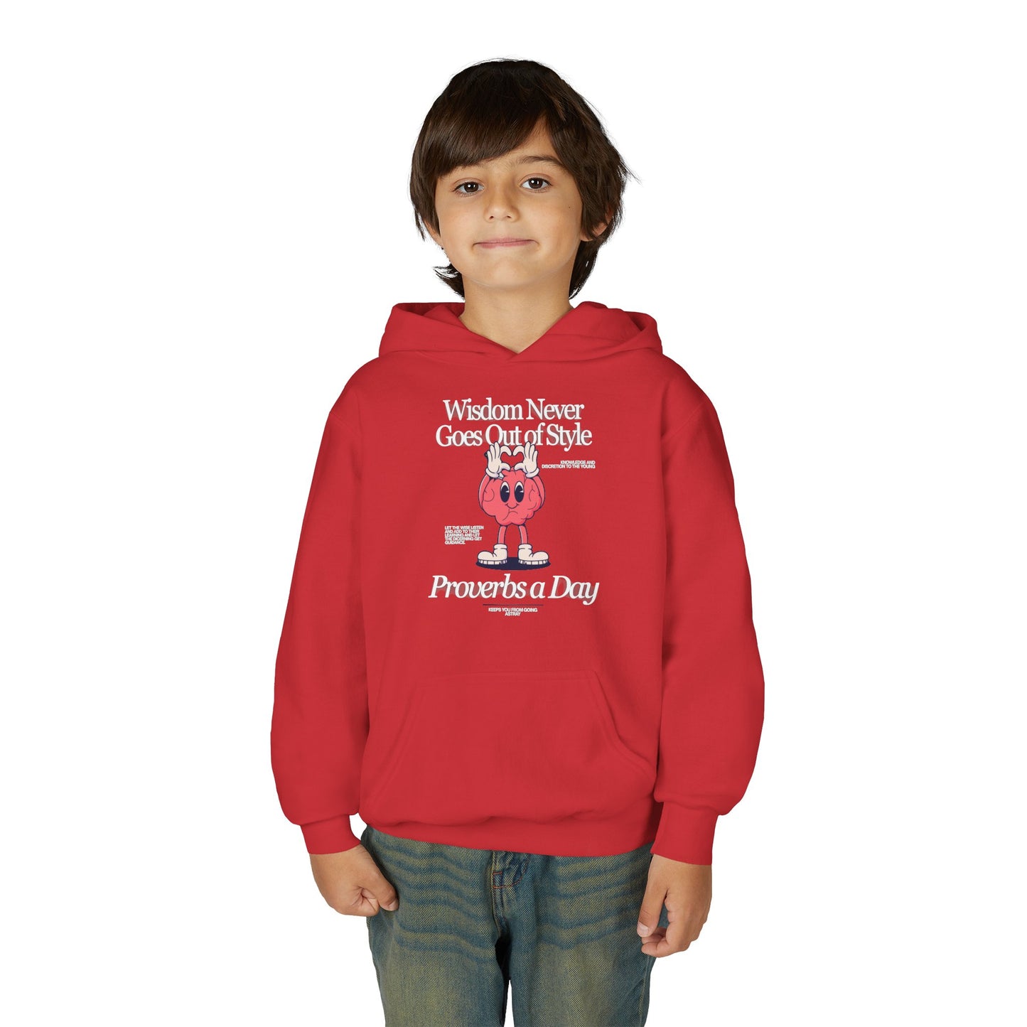 "Proverbs a Day" Retro Wisdom Youth Hoodie