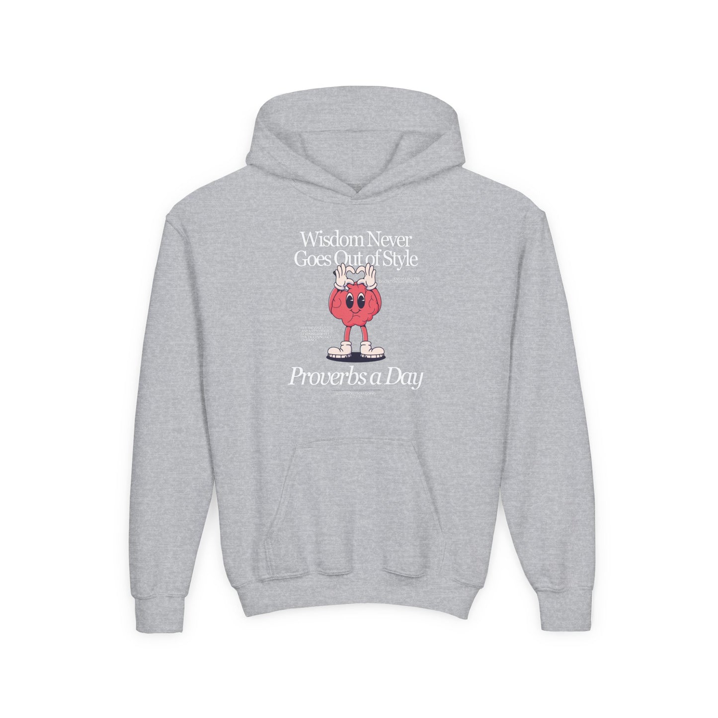 "Proverbs a Day" Retro Wisdom Youth Hoodie