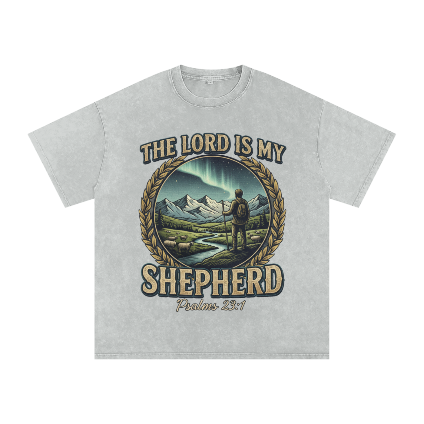 The "Good Shepherd" Snow Washed Oversized Tee