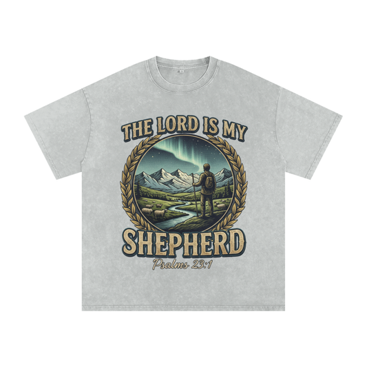 The "Good Shepherd" Snow Washed Oversized Tee