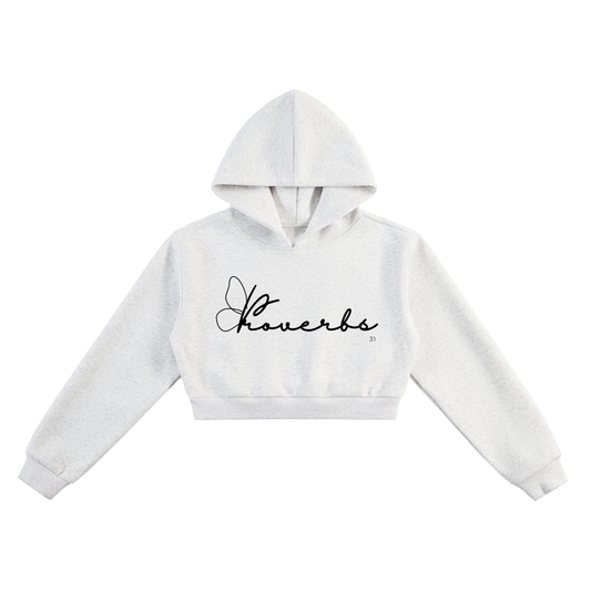 The Proverbs 31 Butterfly Essential Cropped Hoodie