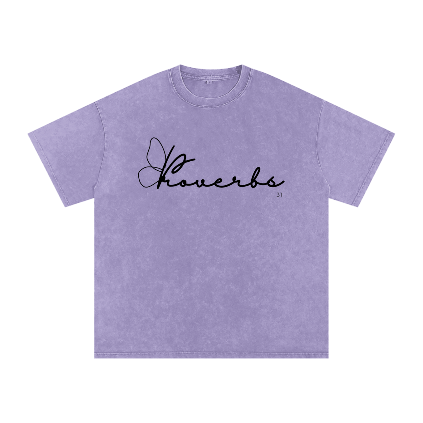 The "Proverbs 31 Butterfly" Snow Washed Oversized Tee