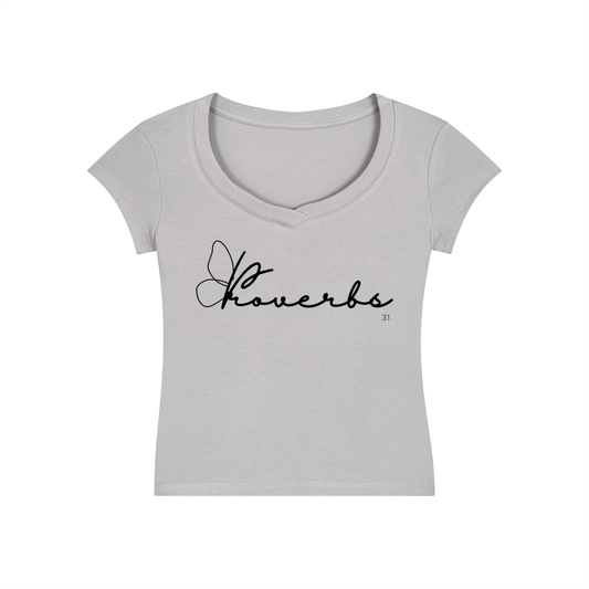 The "Proverbs 31 Butterfly " Essential V-Neck Tee