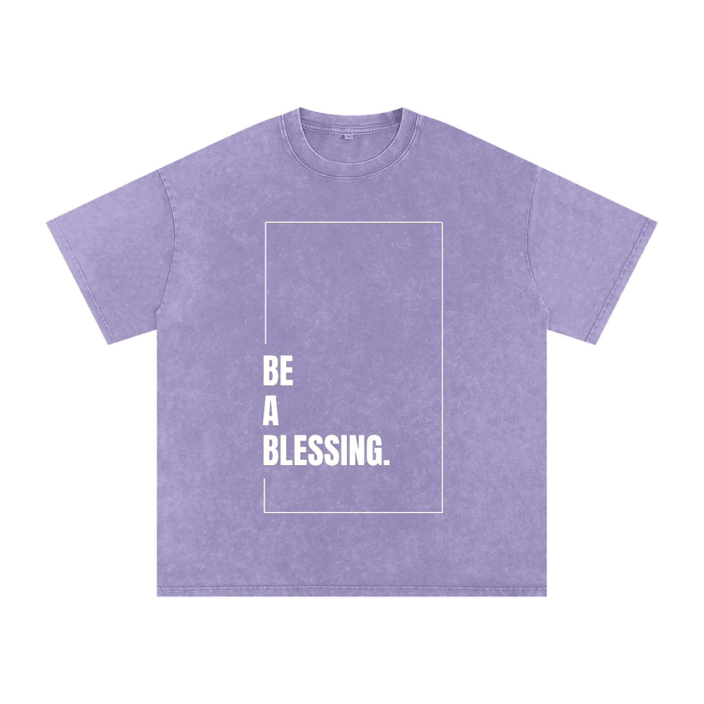 The "BE A BLESSING." Minimalist Snow Washed Tee
